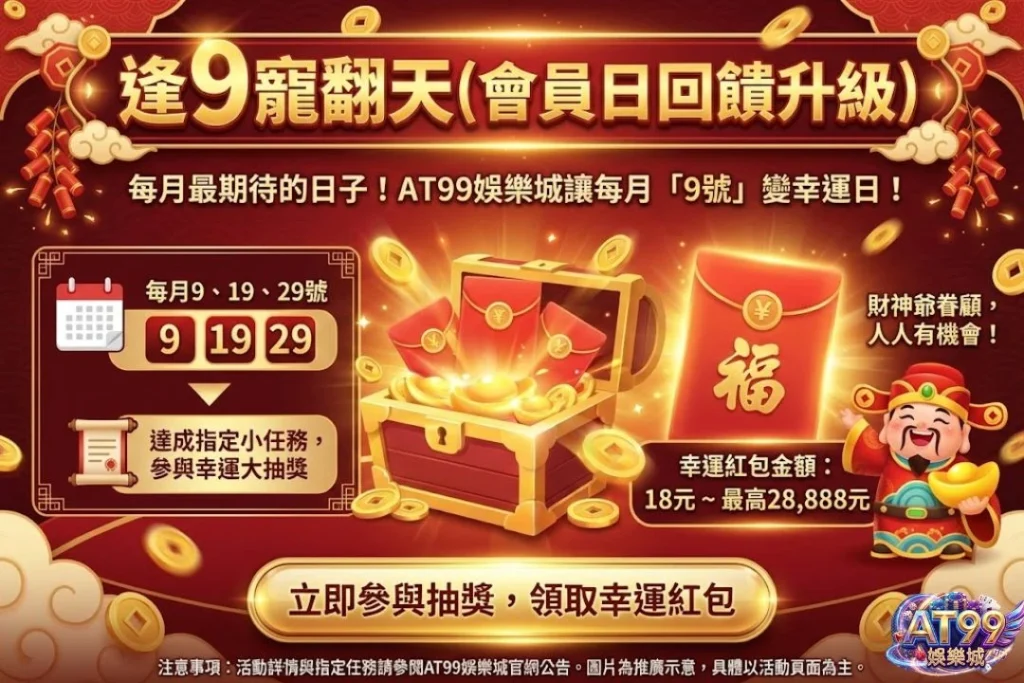 2026玩家首選【AT99娛樂城優惠】懶人包,教你這樣領最划算! 9 AT99娛樂城優惠