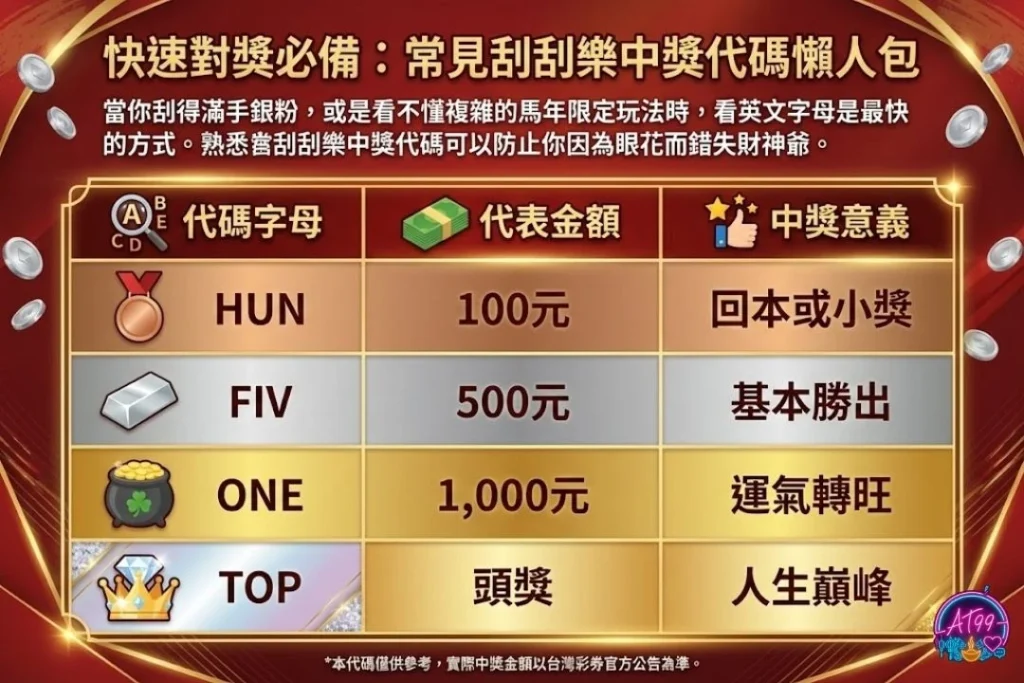 【2026馬年刮刮樂怎麼挑】中獎率、挑選秘訣與破解教學 3 刮刮樂中獎代碼