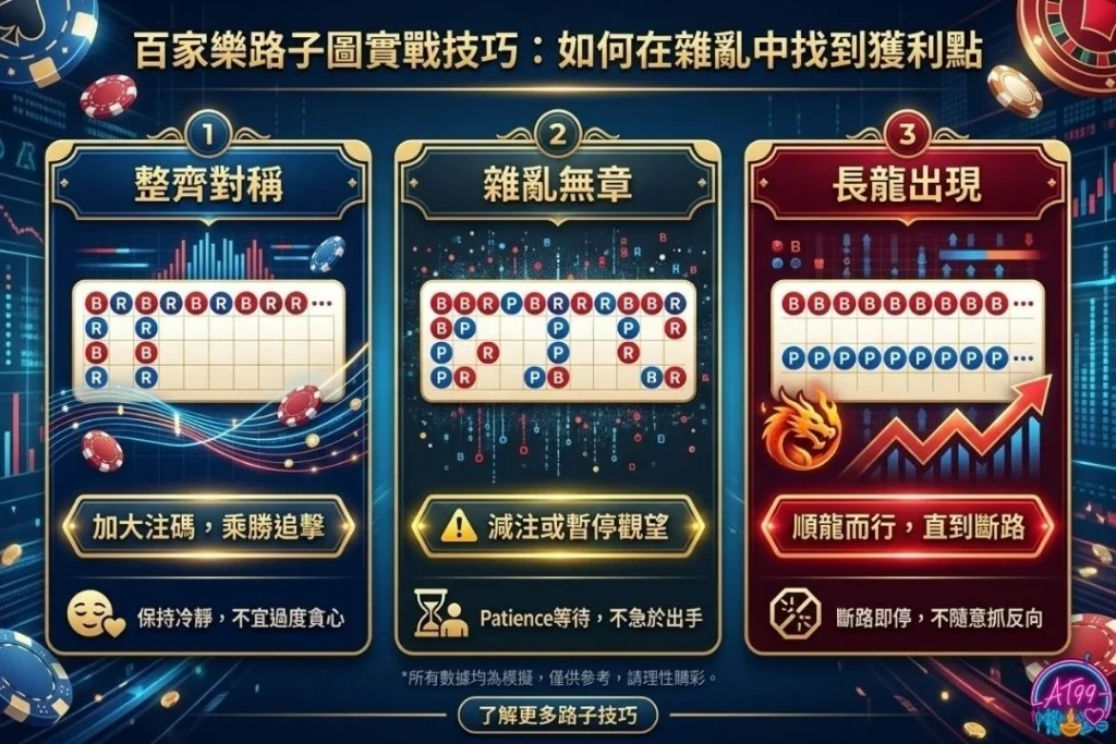 【百家樂牌路教學】從大路到下三路,看懂路單掌握勝機 3 百家樂路子圖
